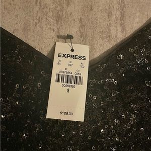 Brand new black Express sequence dress. Small.
